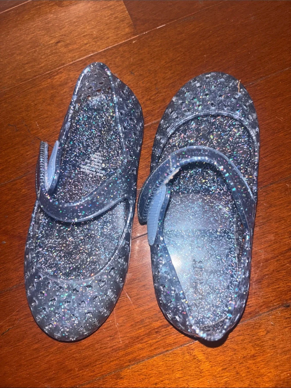 Girls' Glitter Jelly Mary Jane Shoes - Navy